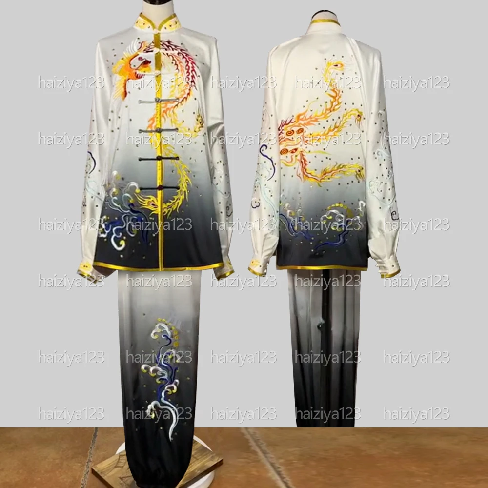 

Embroidered Phoenix Tai chi clothes Taiji outfit Kungfu uniform Wushu garment for female male girl kids boy adults man woman