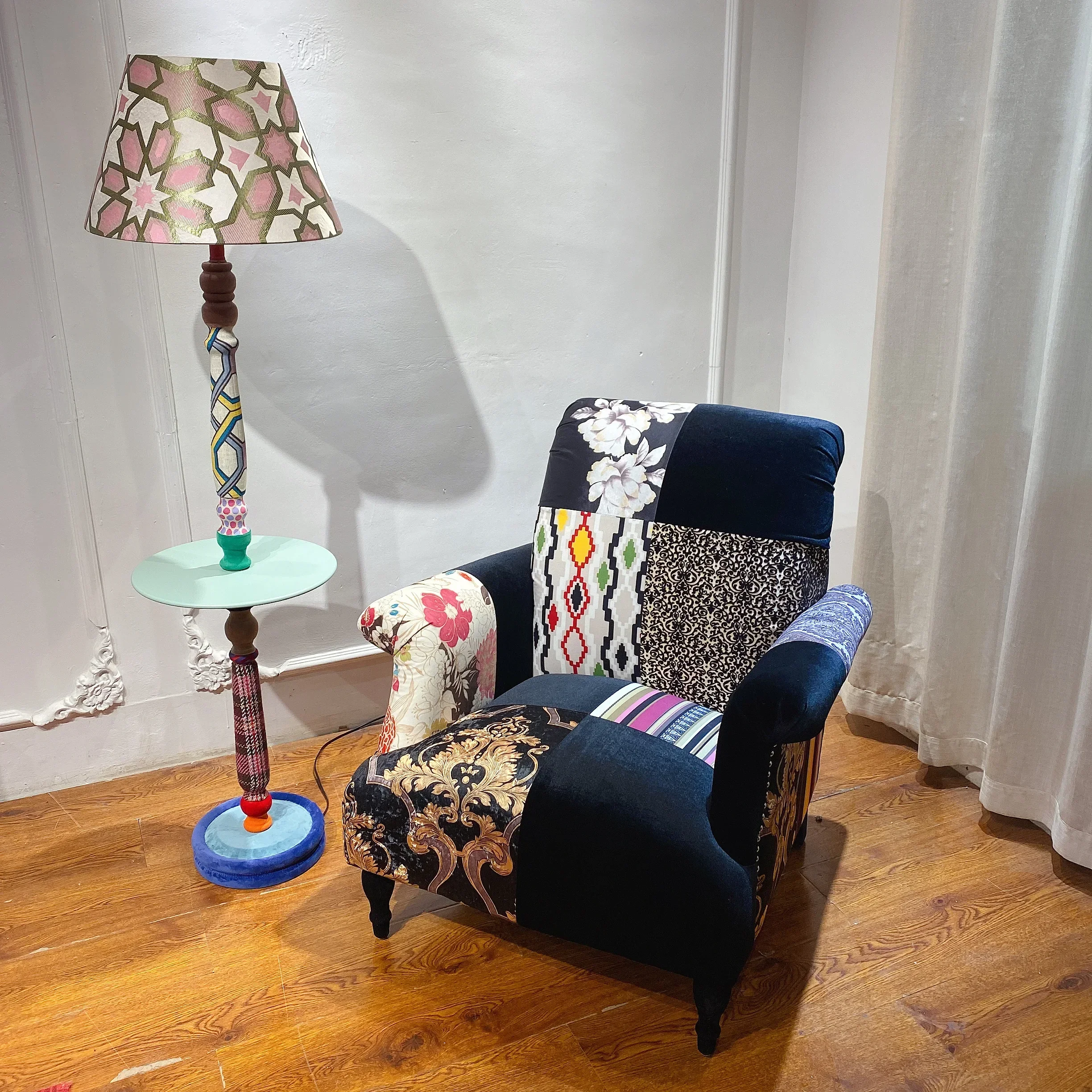 simple living room, modern bedroom, European creative floor lamp