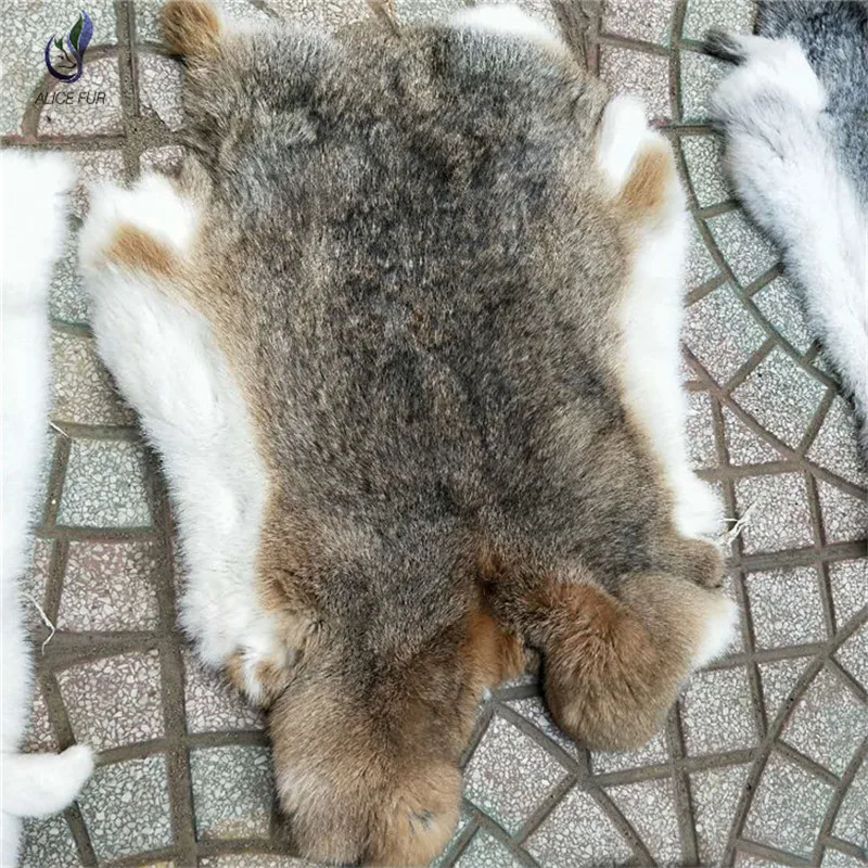 Nature Real Genuine Rabbit Fur skin Whole Piece Fluffy Rabbit Leather Fur pelt for Home Decoration Clothing Accessories