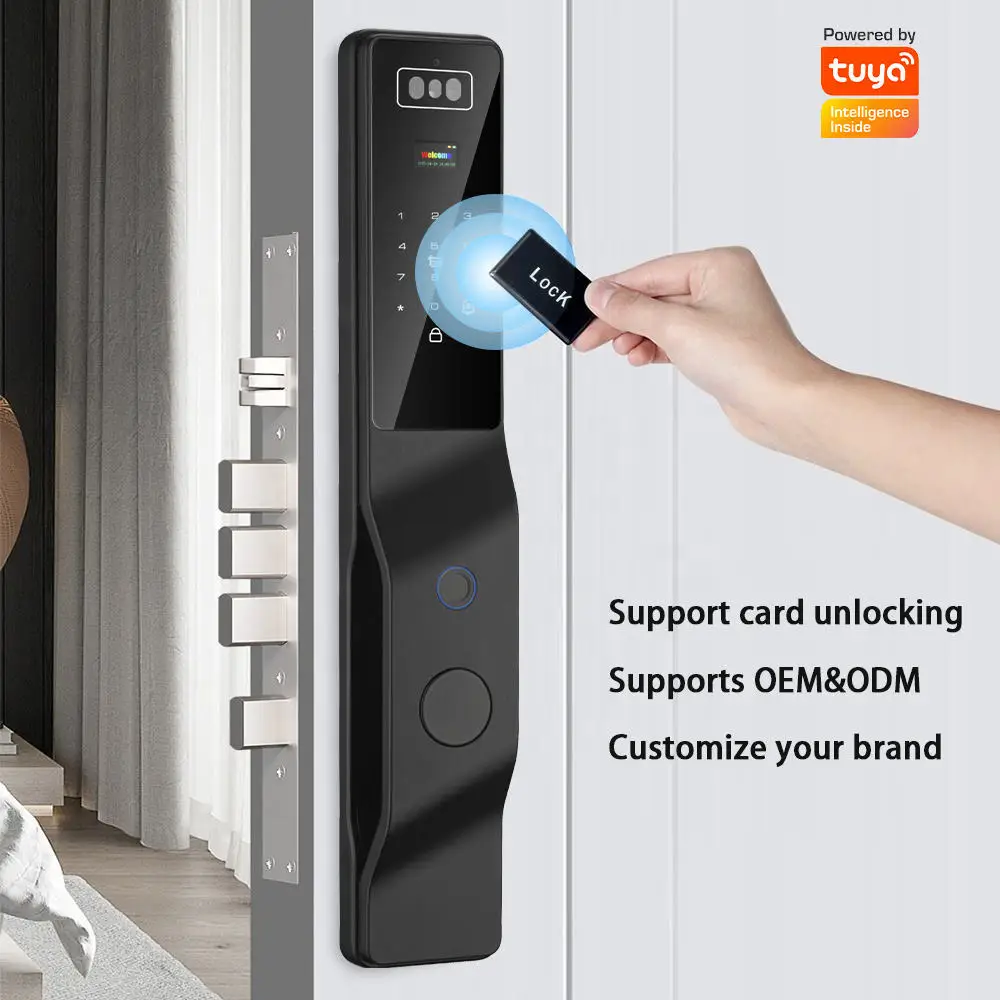 TYSH Tuya 3D Face Recognition Digital Lock for Home Biometric Fingerprint Smart Door Lock Lock Body