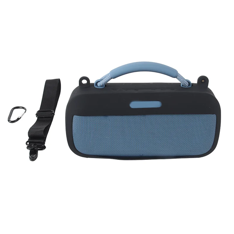 AA60-Shockproof Silicone Cover Case With Shoulder Strap For Bose Soundlink Max Speaker, Anti-Scratch Protective Pouch Bag