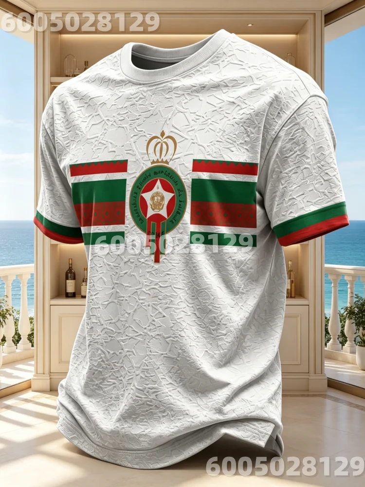 2026 New National Style Moroccan Team Football Jersey, Fans Friendly Sports Training Casual T-shirt for Men Family Kids Tees