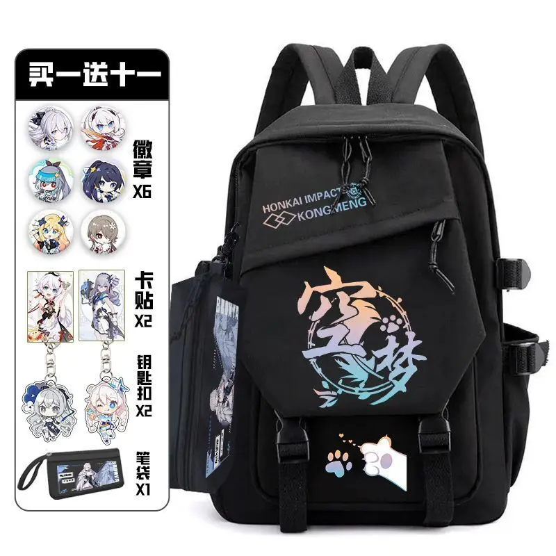 Anime Honkai Impact 3 For Elementary Middle School Students, Grades 3-6, Boys And Girls, Ins Style Korean Version Backpack,