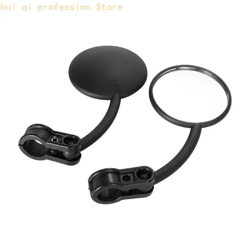 Clip-On-Spiegelpaar für Motorradlenker, 22-mm-Rundspiegel mit Metallschaft, Winkelgelenk und täglicher Straßenersatz H8WE – Detail 2