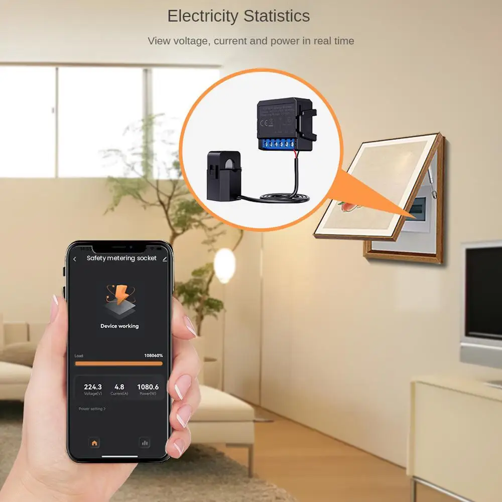 Real Time Monitoring Highly Accurate User-friendly Mobile App Smart Energy Management Accurate Statistics Tuya Wifi Smooth