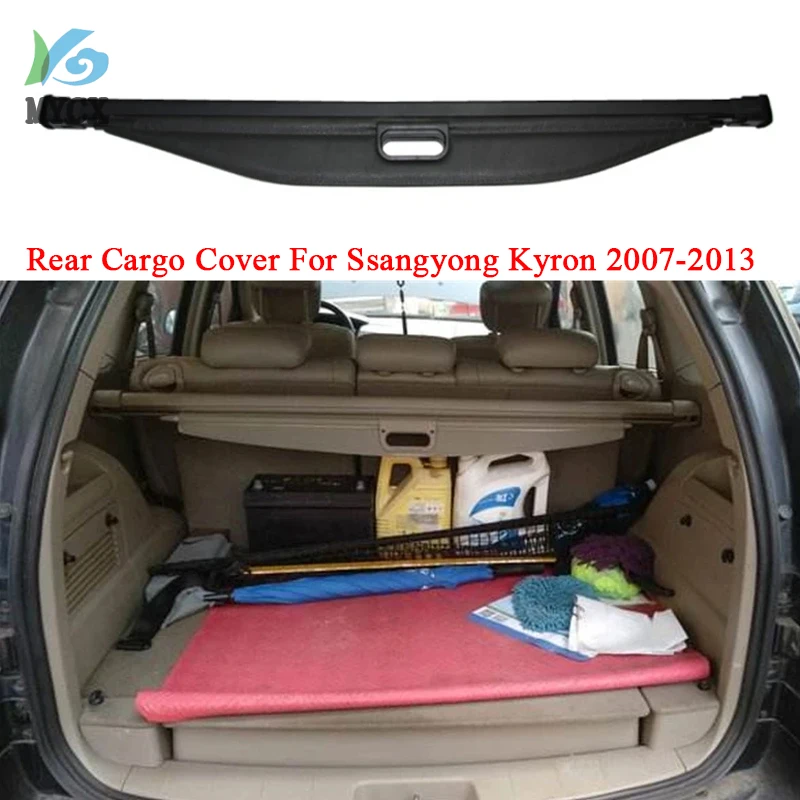 Rear Cargo Cover For Ssangyong Kyron 2007 2008 2009 2010 2011 2012 2013 privacy Trunk Screen Security Shield shade Accessories