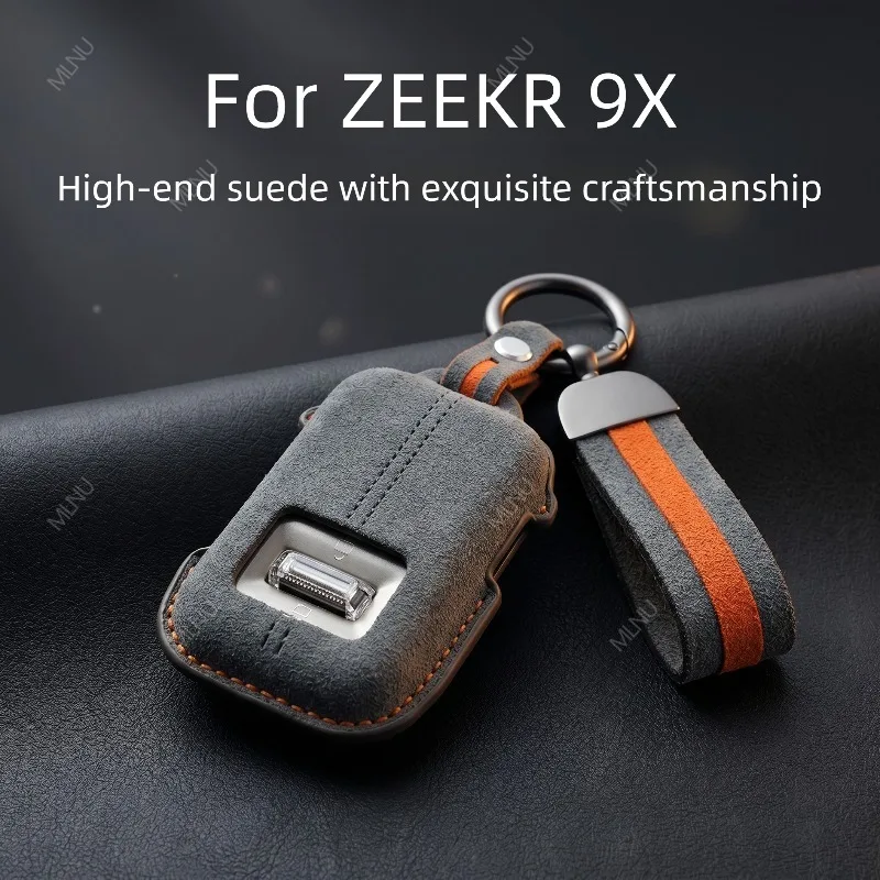 Key Case Suede For ZEEKR 9X 2025-2026 Accessories Full-Coverage Scratch-Proof Shockproof Anti-Slip UV-Resistant Durable