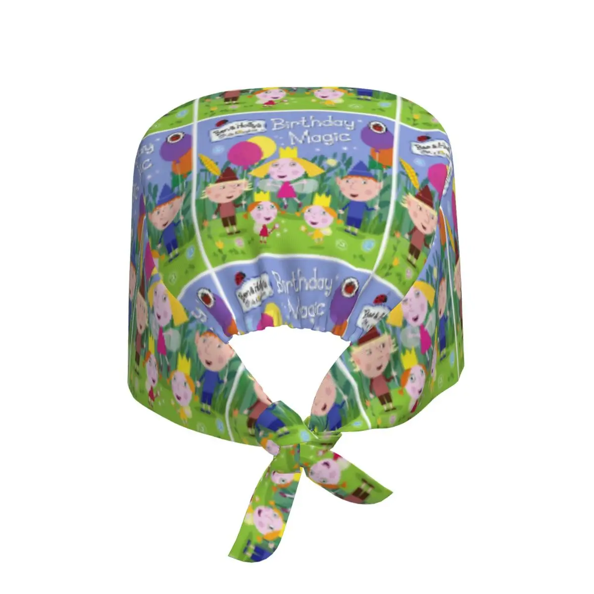 Ben And Holly's Little Kingdom Birthday Magic Characters Scrub Hat Doctor Working Surgical Cap Unisex Adjustable Nursing Caps