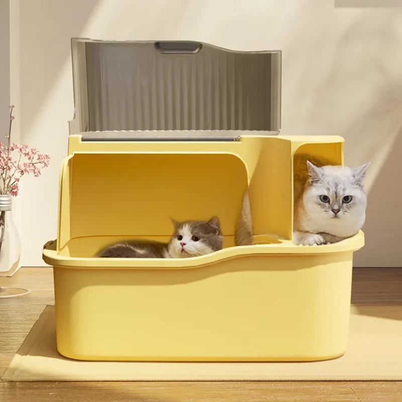 Imagem -03 - Cat Litter Box Condo Sandbox pá Fechada Scoop House Caverna Cat Bedpans Gatos de Jardim Pet Products Limpeza Scratcher