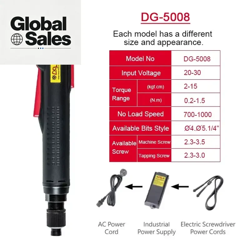 Professional High-quality Brushless Environmentally Friendly Fully Automatic 0.2-1.5 N.m Medium-sized Electric Screwdriver