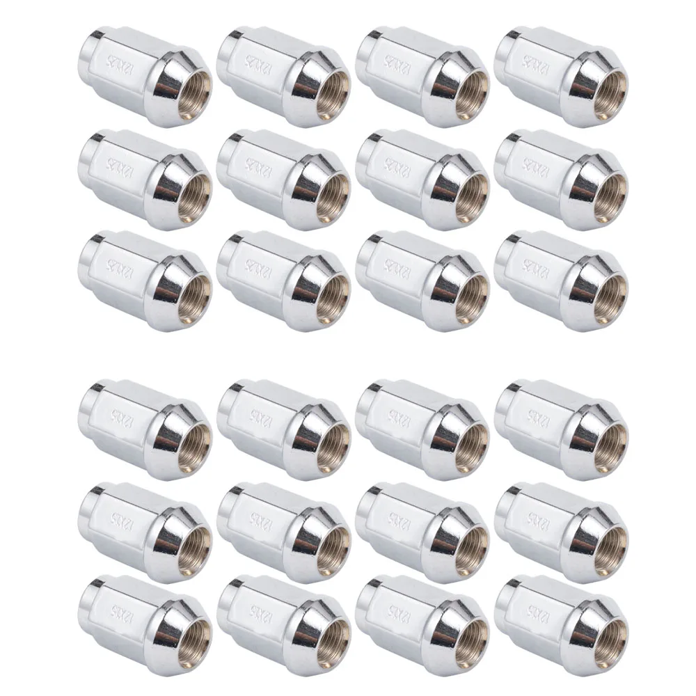 Silver 35mm Anti-theft Wheel Lock Lug Nuts M12x1.5 /M12x1.25 Alloy Racing Car Wheel Nuts Tuning Accessories