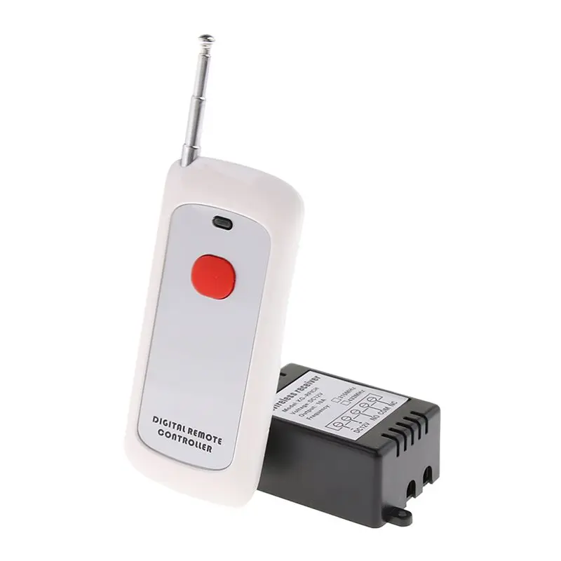 A13E-DC 12V 10A Relay Receiver 433Mhz Wireless RF Switch Long Range Single Channel Wireless Remote Control Switch
