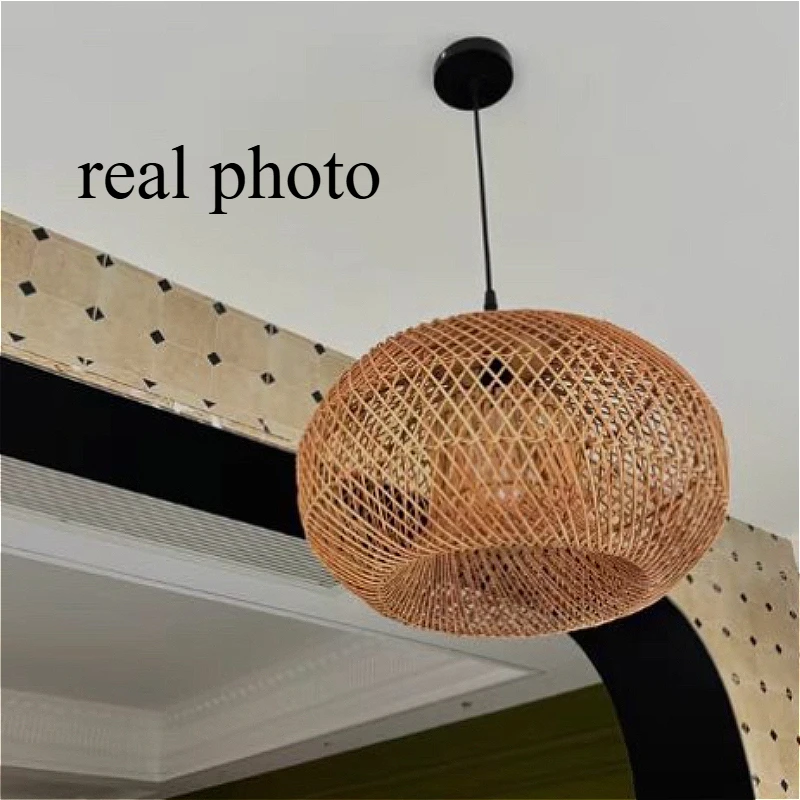 Home Outlet Bathroom - Wabi-sabi Rattan Restaurant LED Pendant Light