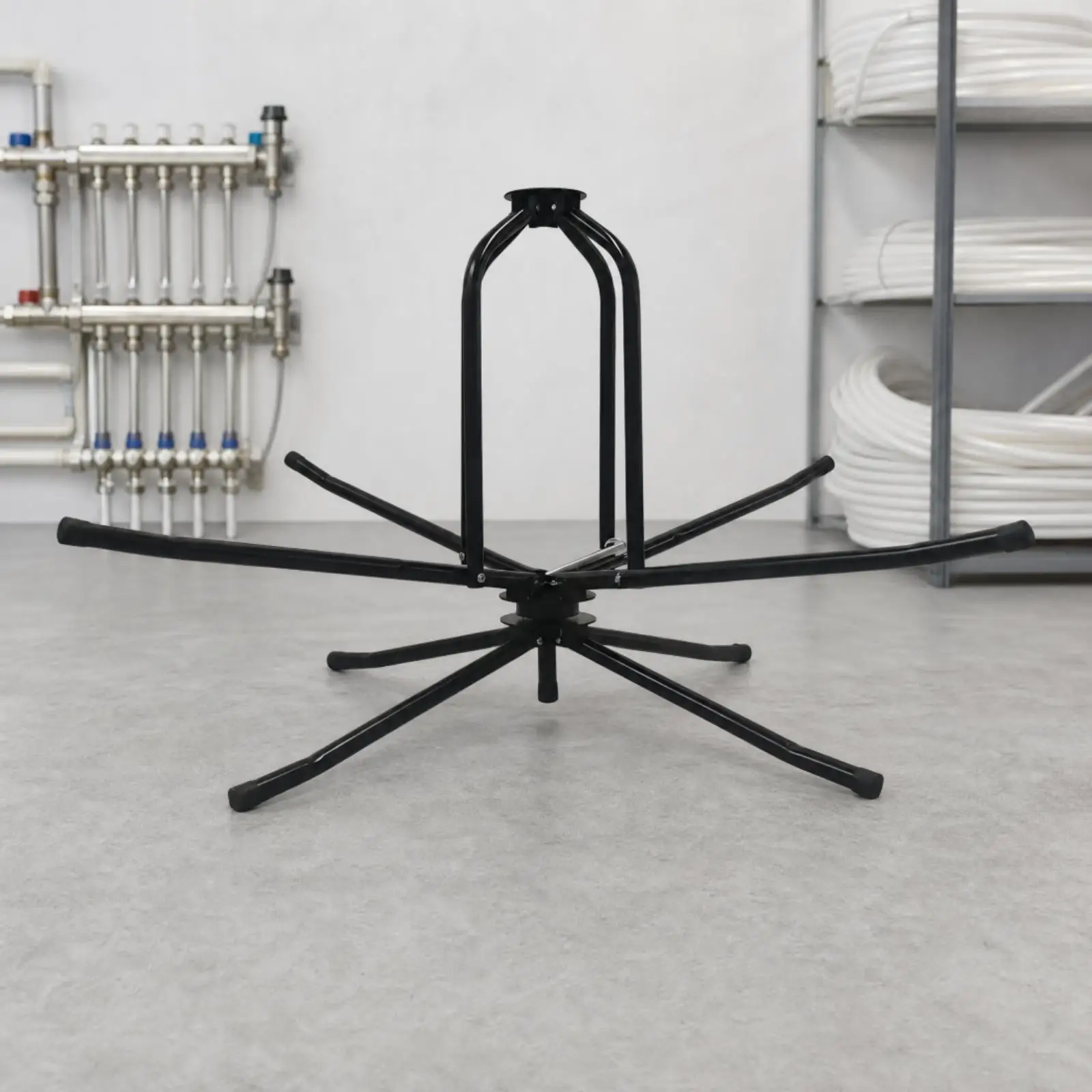 Underfloor Heating Pipe Dispenser Stand Heavy-Duty Single-Axis Pipe Dispenser Stand Reinforced for Plumbers, Plumbing Projects,