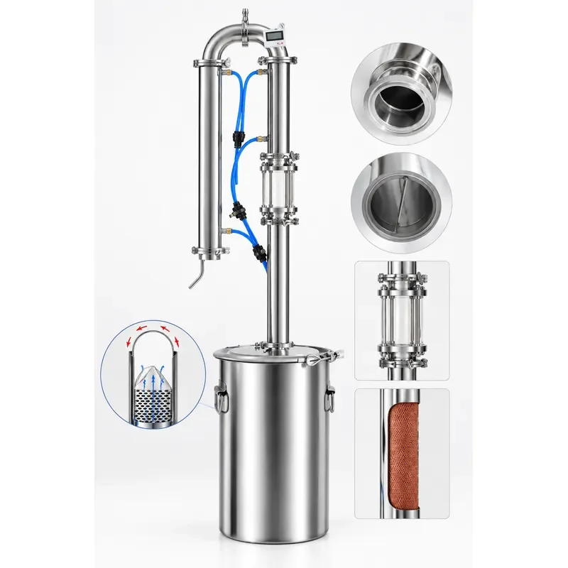 Vodka Distillation Tower Brewing Equipment Stainless Steel Alcohol Still Home Brew Distiller for Whiskey Moonshine Spirit