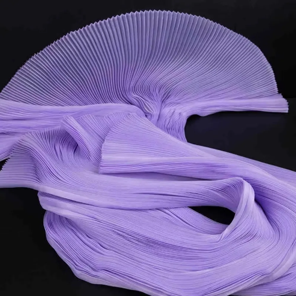 

Small Wrinkle Pleated Organza Fabric 142cm Wide 1 Yard Dress Designer Fabric Handmade DIY Stiff Material Stage Decoration