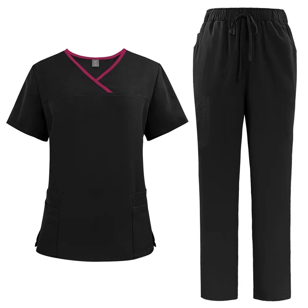 Customizable LOGO Medical Scrubs Uniform Women Scrub Sets Nursing Hospital Surgery Gowns Dental Clinic Beauty Salon Workwear