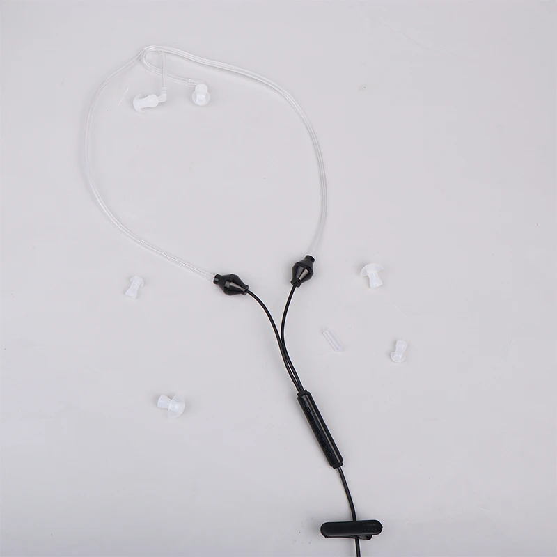 3.5mm Air Tube Earphones With Mic Universal Anti-Radiation Binaural Music Games Earphones For Phone