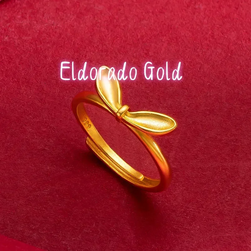 Eldorado Gold  9999 Real Gold 24K Vitality Youth Beautiful Girl Bunny Collarbone Necklace Lively and Cute Rabbit Ears Live Littl