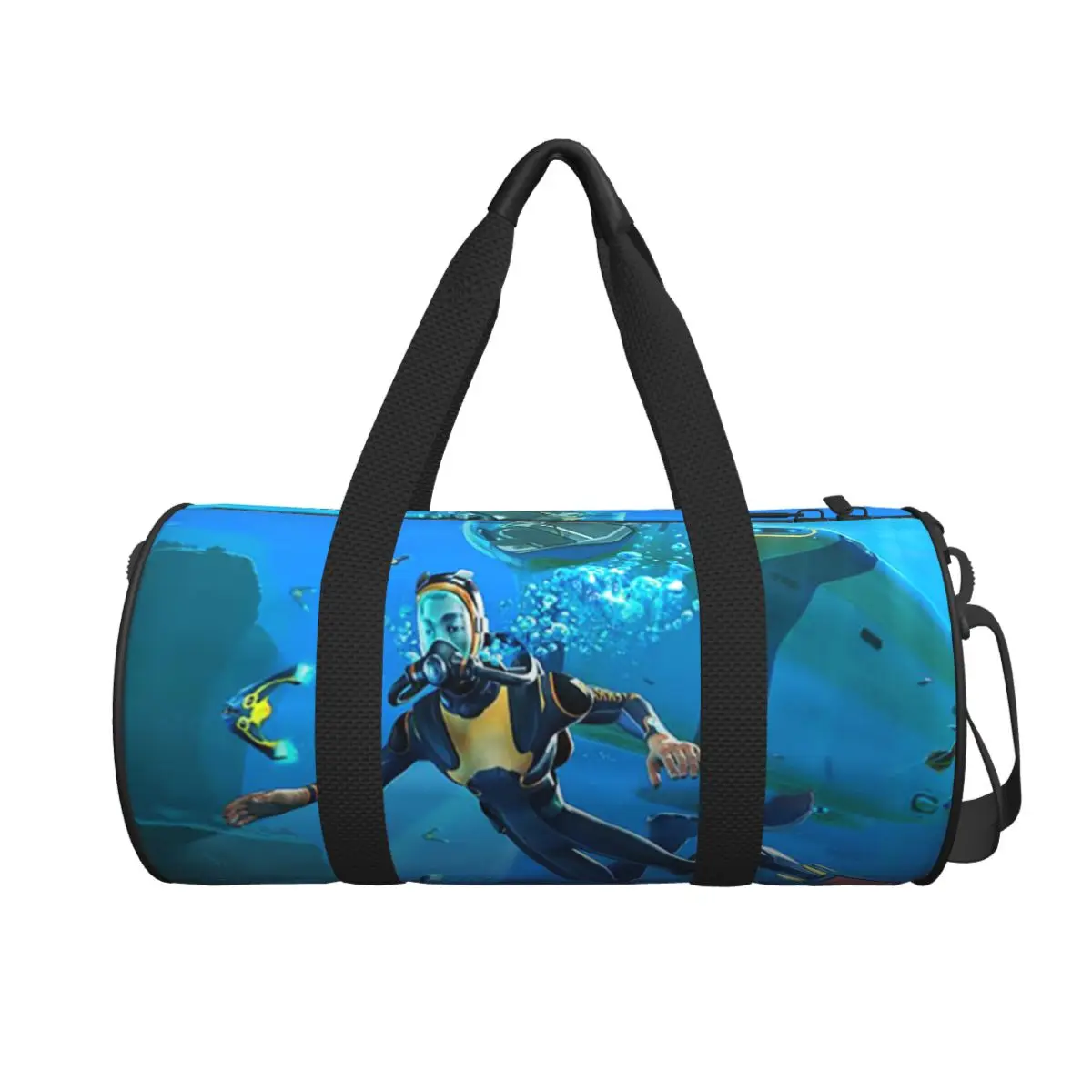 ゲーム「subnautica-below-zero」のロゴが入った、大容量の多機能ダッフルバッグ。ジムバッグ、旅行用バッグ、ハンドバッグ、フィットネスバッグとしても使用可能。