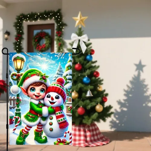 Garden Flag 12x18 Inch Christmas Banner Seasonal Yard Flag with Nativity Star... YYZ