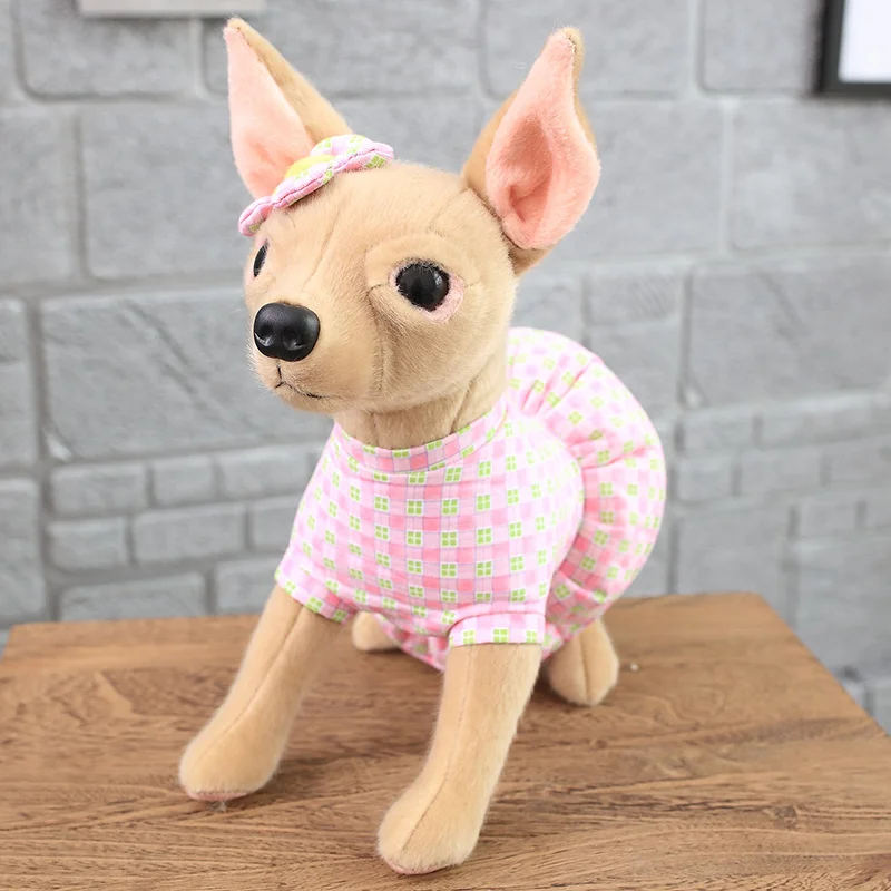 Alta qualidade simulação cão brinquedo de pelúcia chihuahua bulldog shar pei cão de estimação crianças presente aniversário do bebê macio pelúcia brinquedo presentes