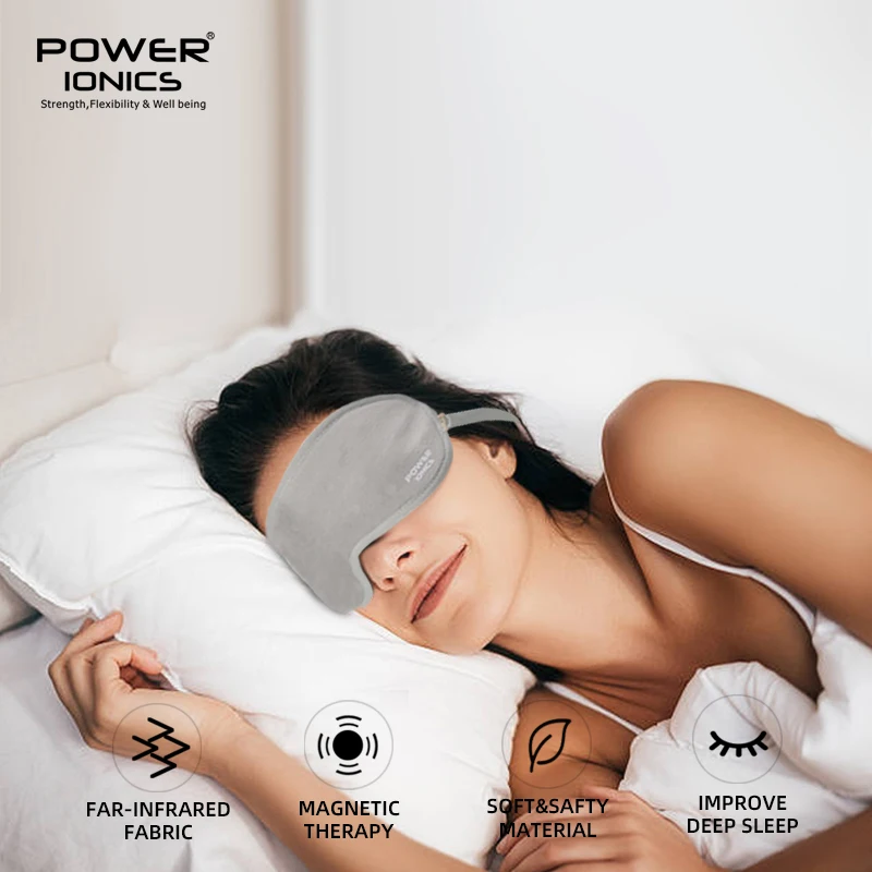 パワーionics-ユニセックス磁気マッサージアイマスク、ディープスリープシェード、遠赤外線ray、自己熱パッチ、健康イヤーケア、新しい