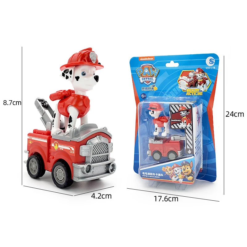 Conjunto de brinquedos de veículos da patrulha pata, carro deformado, perseguição rocky, skye, patrulha pata, filhote de cachorro, figura de ação, modelo de carro para crianças, brinquedo de presente de aniversário