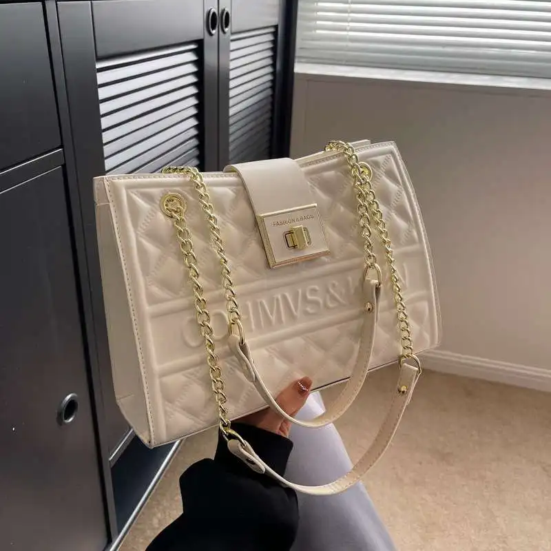 

Trendy Large Capaci Women's Handbag 2023 Spring Summer New Faion Single oulder Tote Bag Chic Chain Strap Bag