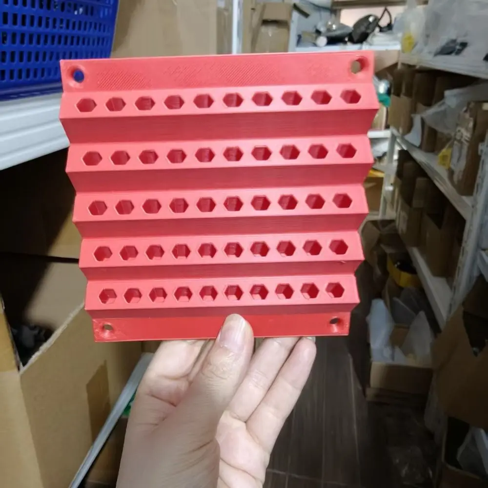 50 Hole Screwdriver Bit Organizer 3D Printing 6.3mm Hex Screwdriver Bit Holder Large Capacity Slot Design