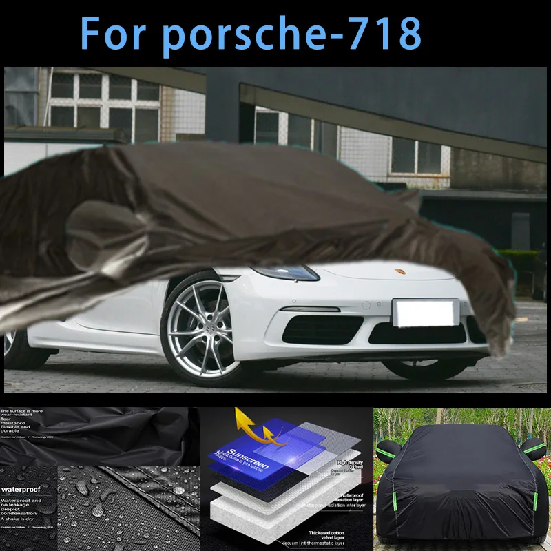 

For porsche-718 Outdoor Protection Full Car Covers Snow Cover Sunshade Waterproof Dustproof Exterior Car accessories