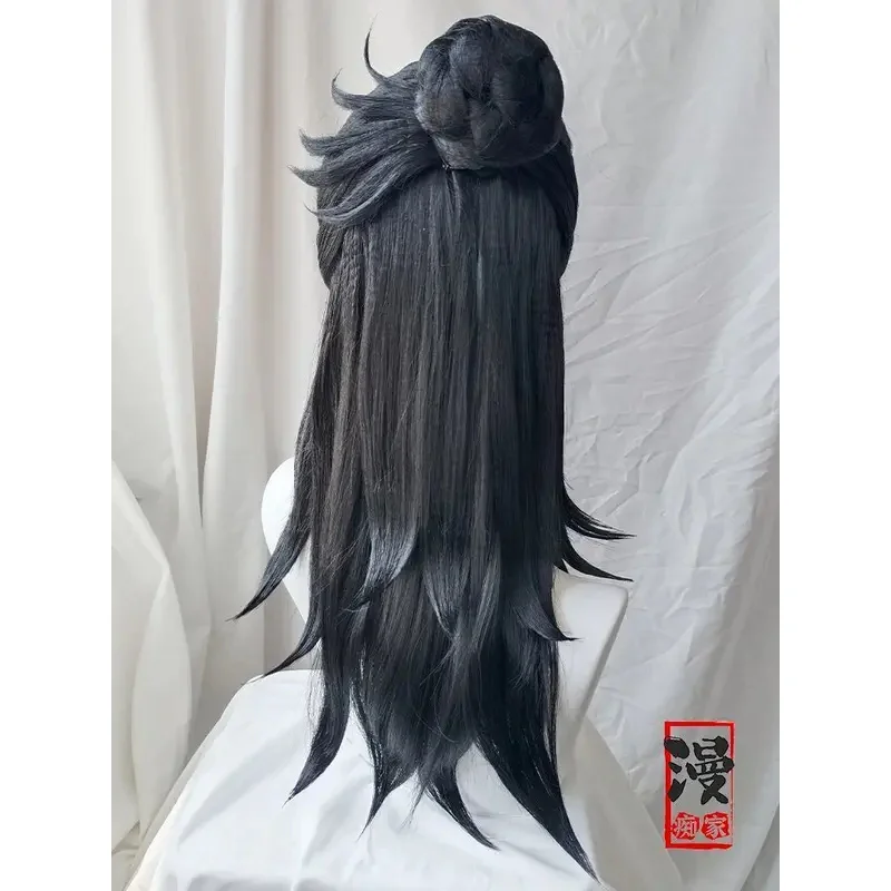 DY20 롱 웨이브 블랙 스타일 맞춤 가발 쥬구루 게토 코스프레 헤어스타일 코믹콘 파티 가발 할로윈 코스튬 가발 코믹 롤플레잉 P