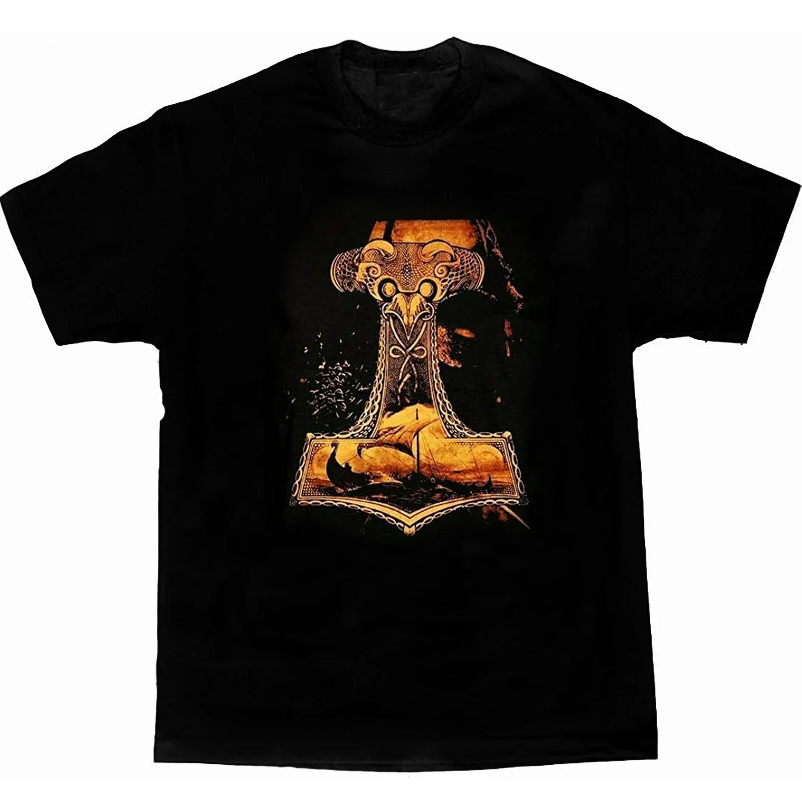 

Thor's Hammer | Mjollnir | Germanic Nordic Vikings Dragon Boat T Shirt. Short Sleeve 100% Cotton Casual T-shirts Loose Top S-3XL