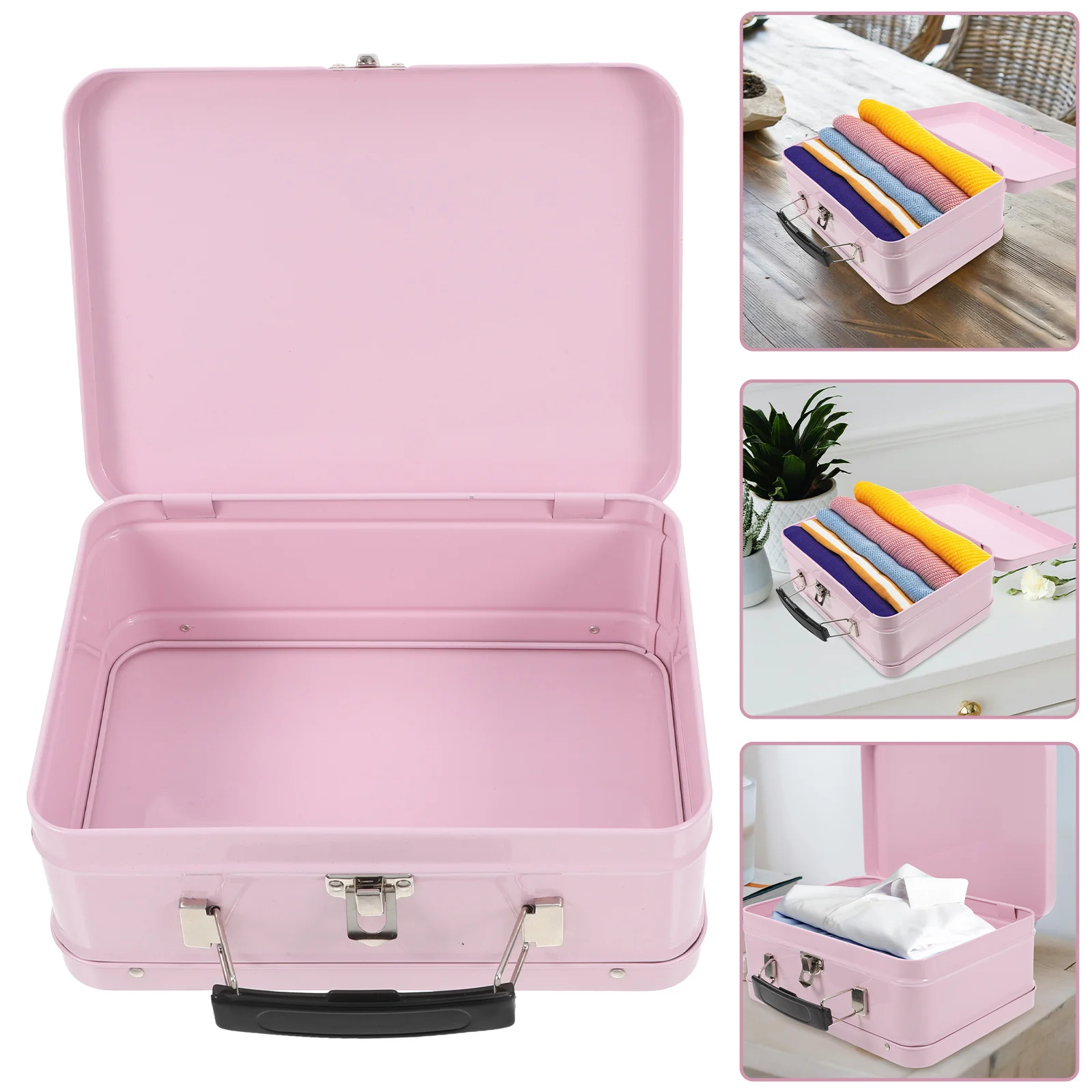 

Vintage Mini Suitcase Party Favor Box Elegant Decorative Storage Tin for Weddings Parties Favors Candy Dispenser Keepsake Home