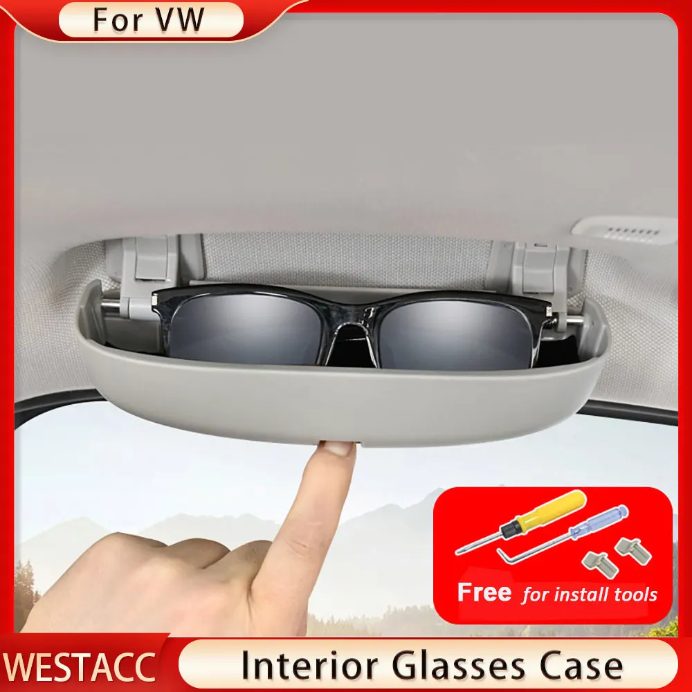 Car Glasses Case Sunglasses Holder Case for Volkswagen VW Golf 7 Sportsvan Tiguan Magotan Tayron Variant Touran L Accessories