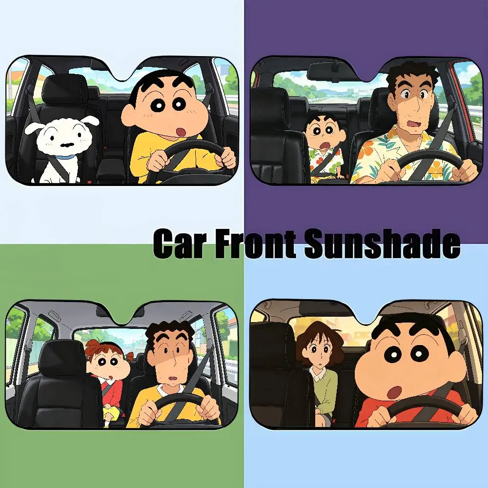 C-CrayonS S-Shin-chan Drive Car Sunshade Covers Cover Universal Windscreen Folding Visor