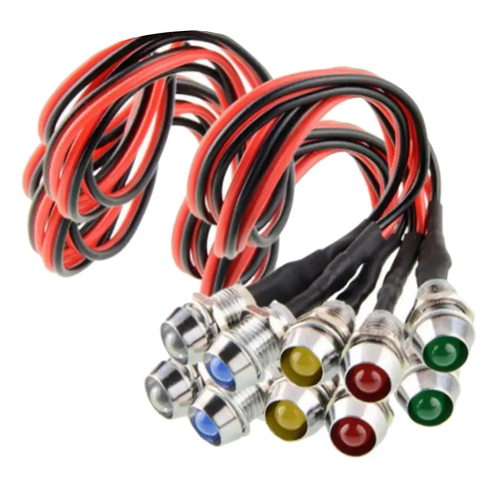 Directional LED Indicator Light Set Multi Color for Car Truck Boat Dashboard Warning 12V Waterproof Automotive Lamp