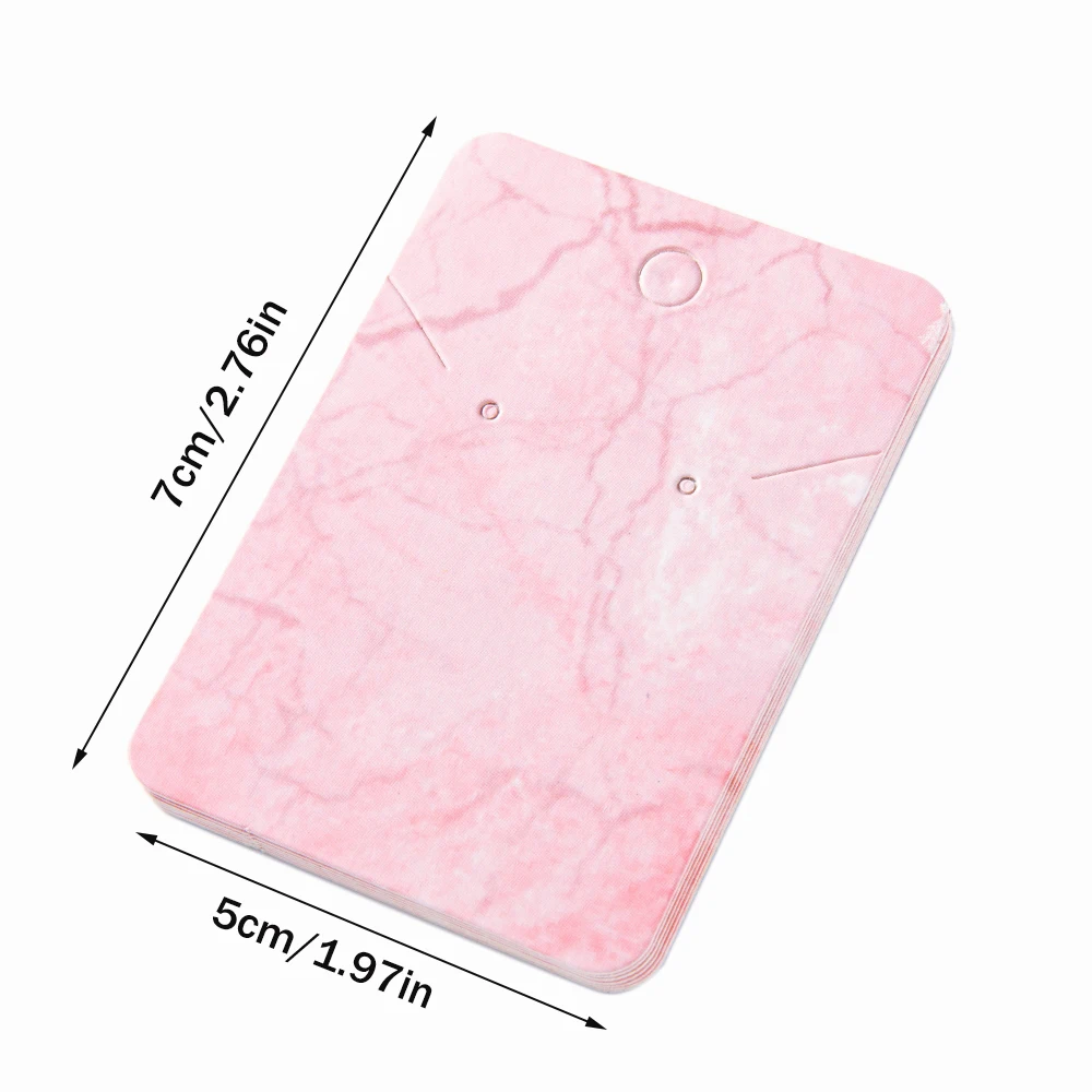 50pcs 5x7cm Marble Earring Necklace Display Card Black White Parper Holder for Jewelry Selling Small Businesses Packaging Supply