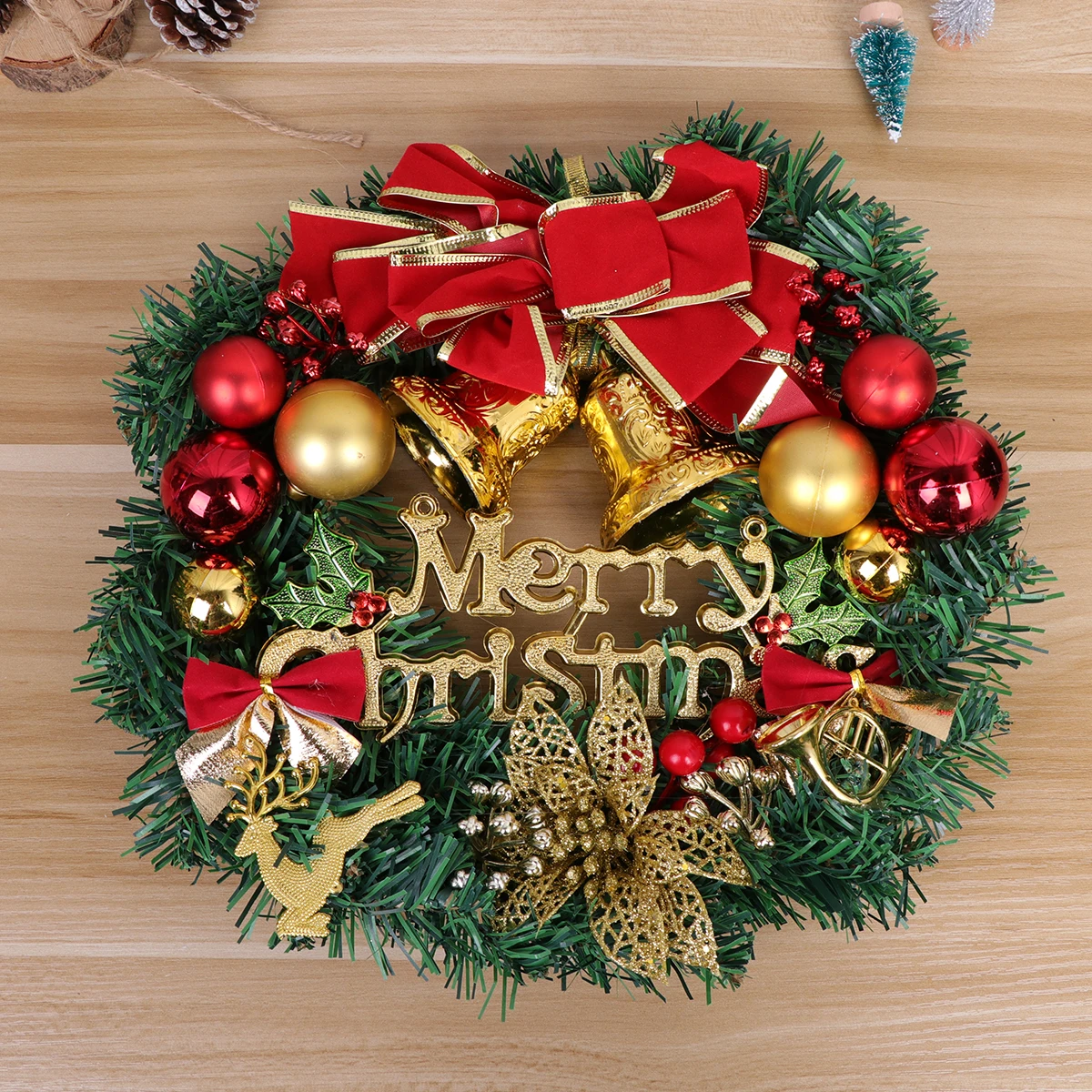 

Christmas Rattan Xmas Ball Door Hanging Decoration Xmas Balls Home Festive Fall Thanksgiving Party DIY