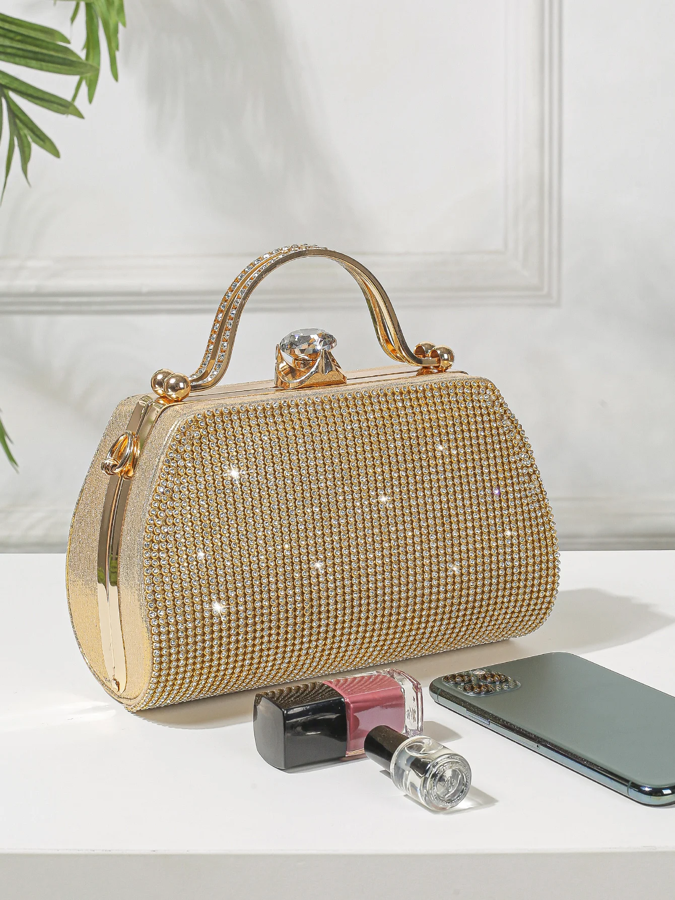 1 PC Glitter Women's Evening Bags Formal Party Clutches, Elegant Sparkling Crystal Clutch Purses Bride and Bridesmaid Handbag Fo