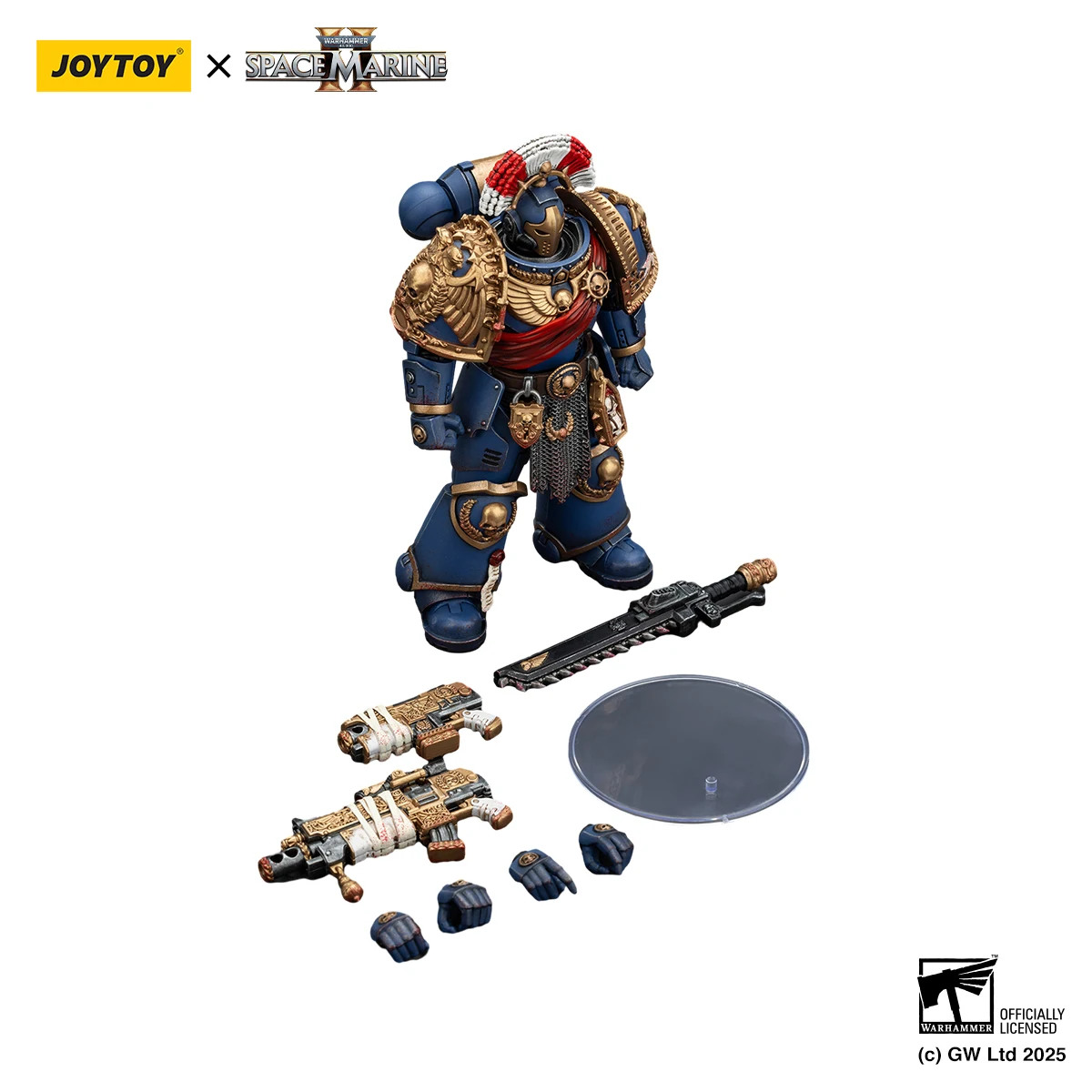 JOYTOY Warhammer 40k 1/18 Actionfiguren Ultramarines Relic Secundus Armor mit künstlichem Bolzengewehrkettenwort und Bolzenpistole