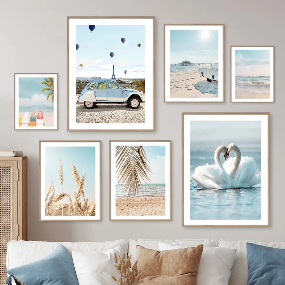 

Ocean Swan Sea Seagull Beach Surf Coastal Wall Art Canvas Painting Nordic Posters And Prints Wall Pictures For Living Room Decor