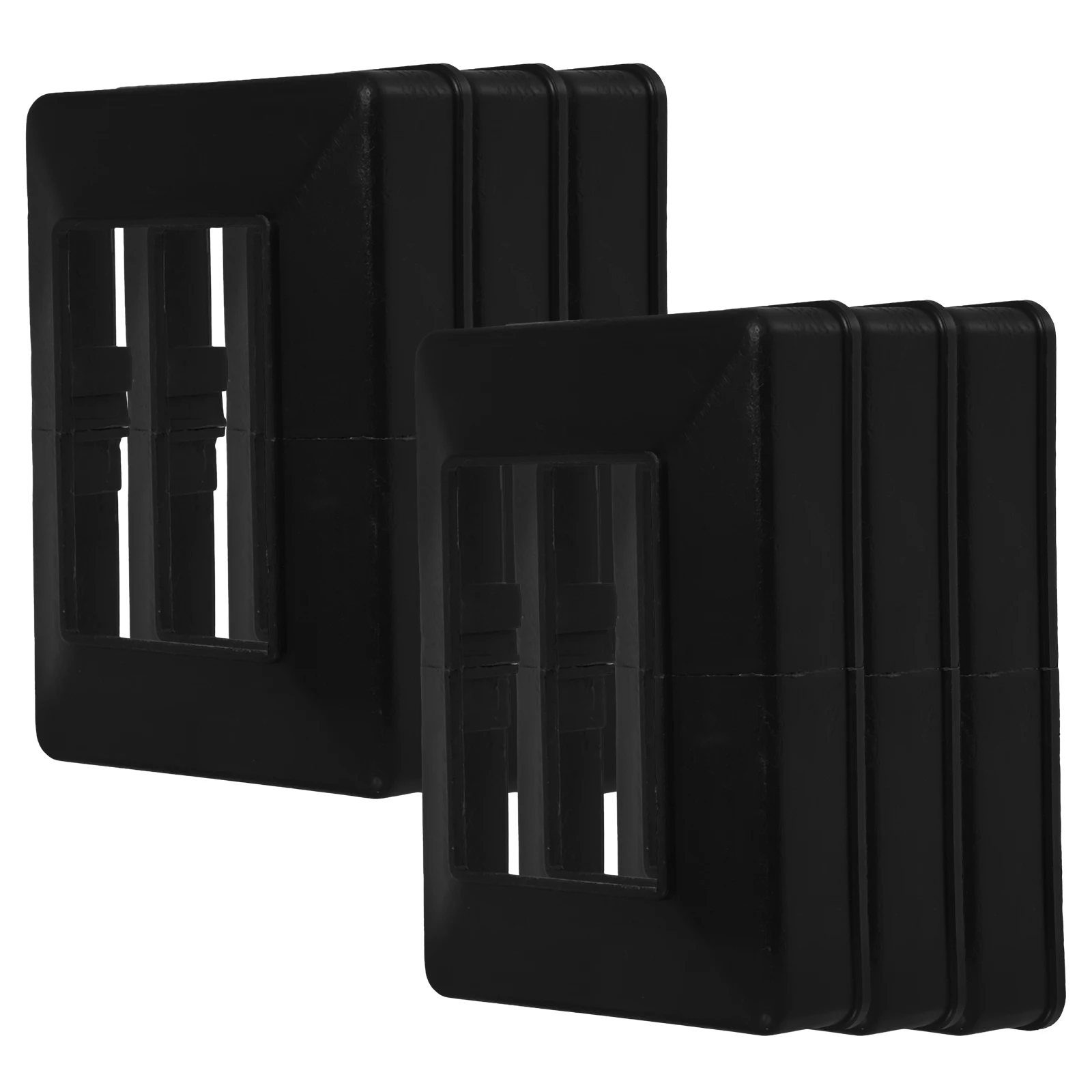 

6pcs Decorative ABS Column Wraps Post Skirt Fence Parts Plastic Covers for Balcony Stairs Outdoor Railing Posts