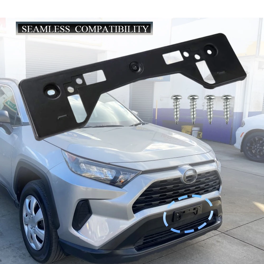 

For Toyota RAV4 LE Limited XLE Premium Hybrid 2019 2020 2021 Car front bumper license plate frame bracket TO1068154 521140R120