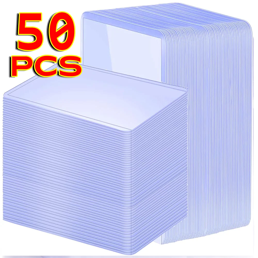 50/1Pcs Transparent Korean Kpop Card Sleeve with Protective Film Clear Card Holder Full Cover Idol Photo Game Card Cover 35PT