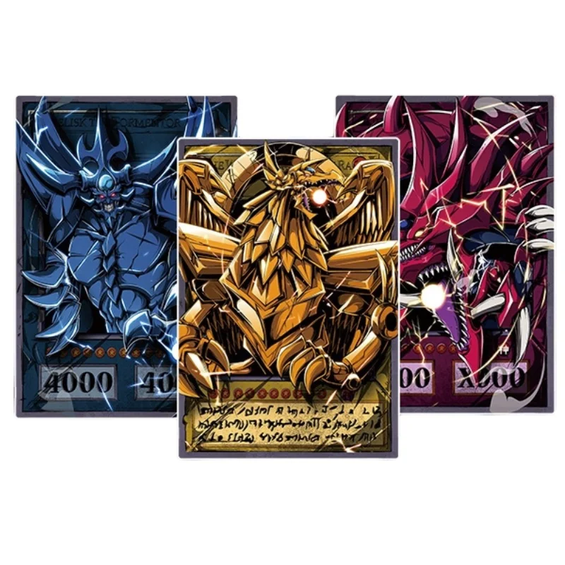 Tarjeta Flash Yu-Gi-Oh Dios egipcio DIY proceso de flash Normal un conjunto de 3 hojas colección de Anime figuras de juguete de acción regalos para un amigo