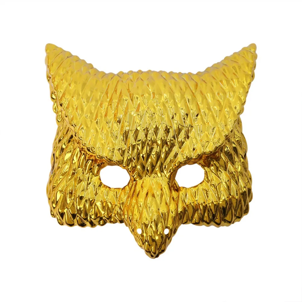 

Personalized Golden Halloween Masks Plastic Cosplay Costume Full Face Mask Elastic Rope Cartoon Animal Mask Festival