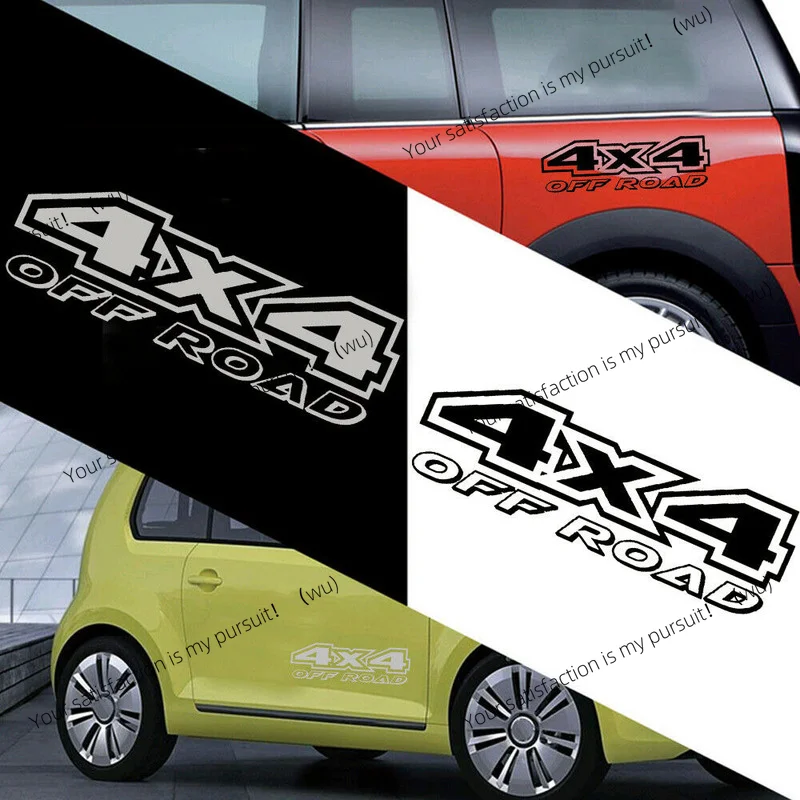 ZOCI-4X4 Off-road Reflective Sticker Carved Door Trunk Bumper SUV Pickup Trim Decal Black White Waterproof Exterior