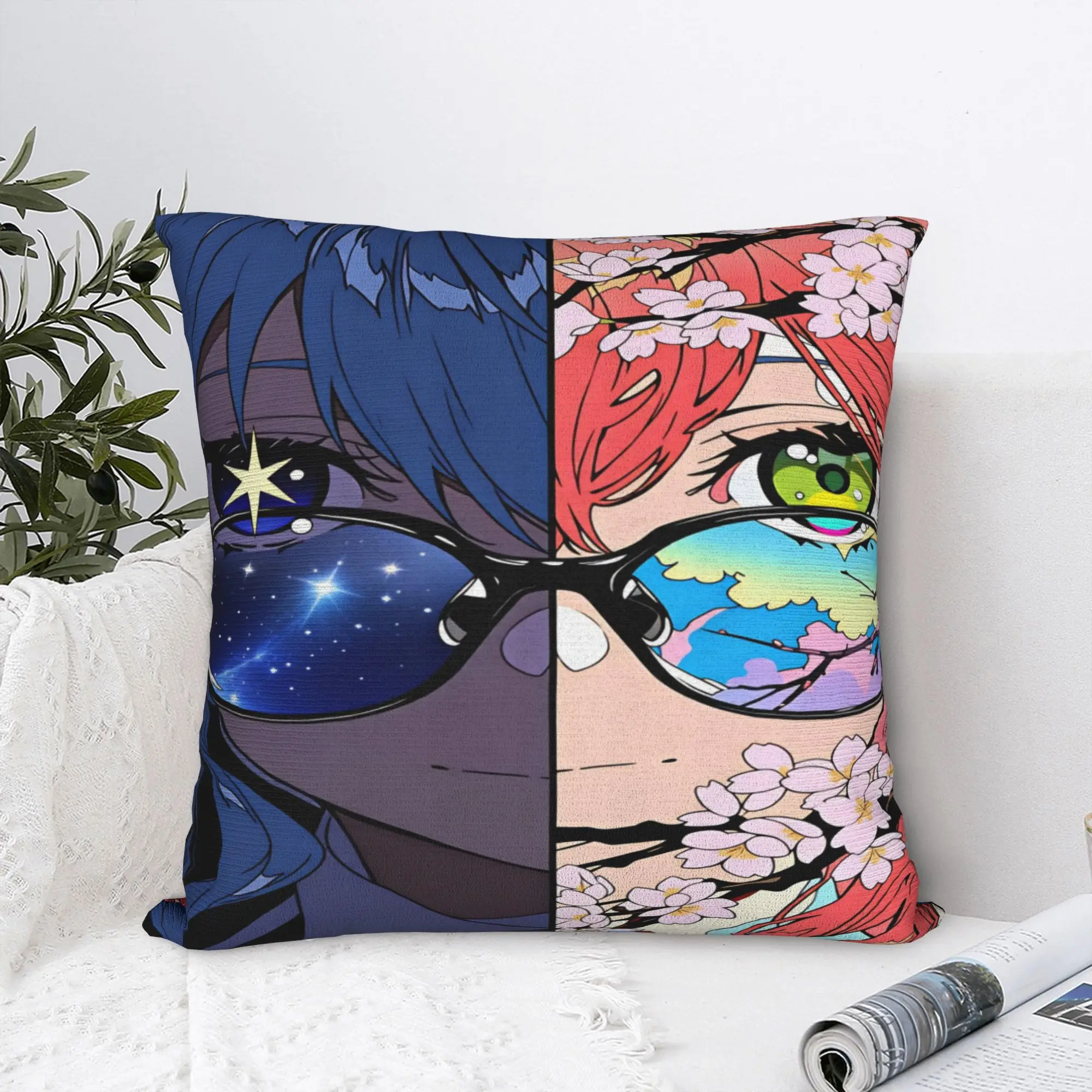 Anime Singer Idol H-Hololive Suise Pillow Cover  Fashion Pillow Case For Sofa Home Decor Comfy Pillowcases Gift