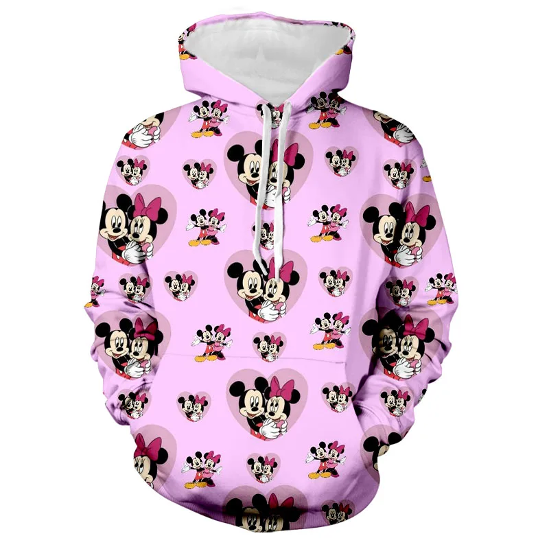 Mickey Minnie Cartoon 2024 Fashion Unisex Spring New Style 3D Printed Kids Hoodies Women\'s Tops Street Style Casual Hoodies y2k